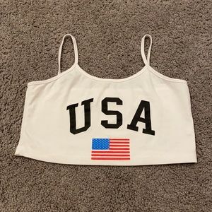 USA Cropped Tank